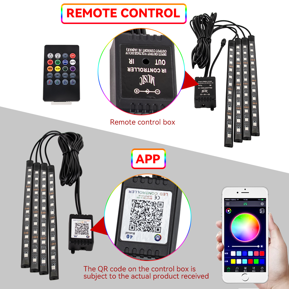 12V Car Motors Decor Lamp 4IN1 - Led Gaming Light Strip 评论和价格