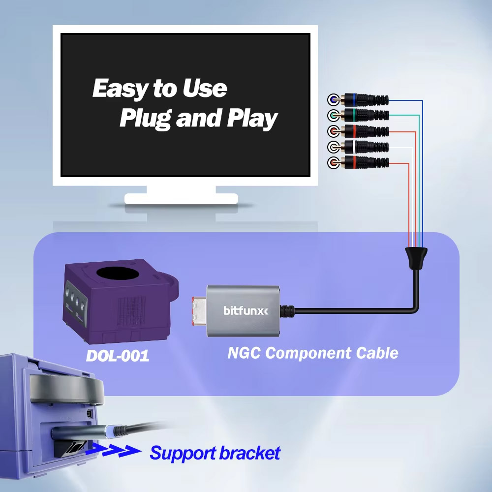 BitFunx 5RCA Audio Video YPbPr - Gaming Console Nintendo 评论和价格