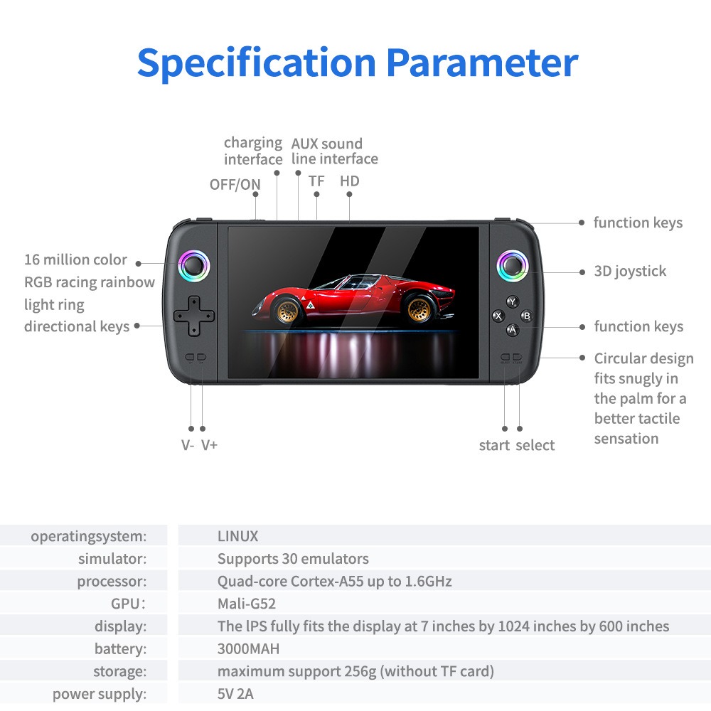 NEW M27 7 Inch IPS Screen  Han - Gaming Console Youtube 评论和价格