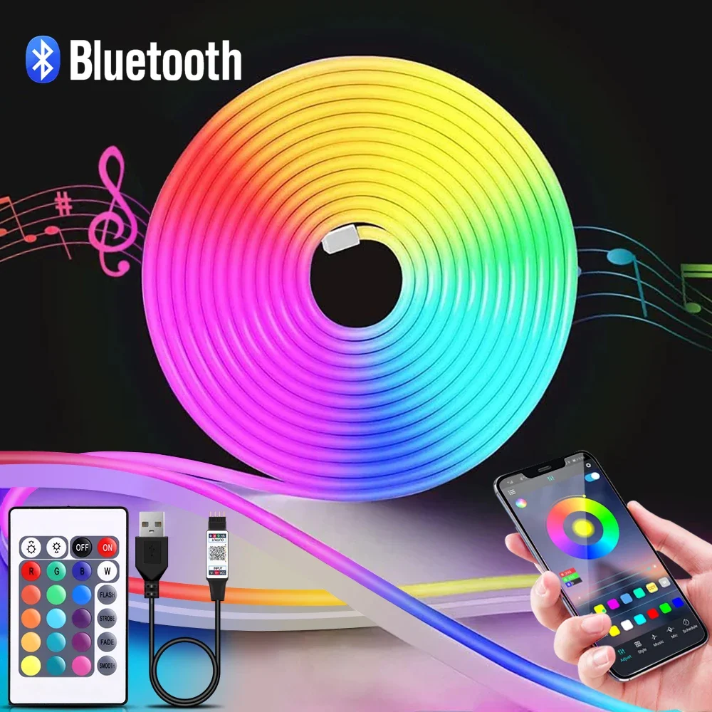 1-5m RGB LED Neon Strip Light  - Led Gaming Light Strip 评论和价格